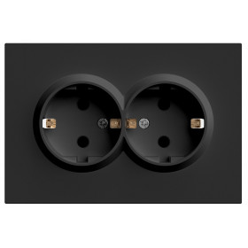 Розетка двойная без заземления и со шторкой, без рамки Stekker RST16-5114-05 49856