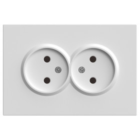Розетка двойная без заземления и со шторкой, без рамки Stekker RST16-5116-01 49877