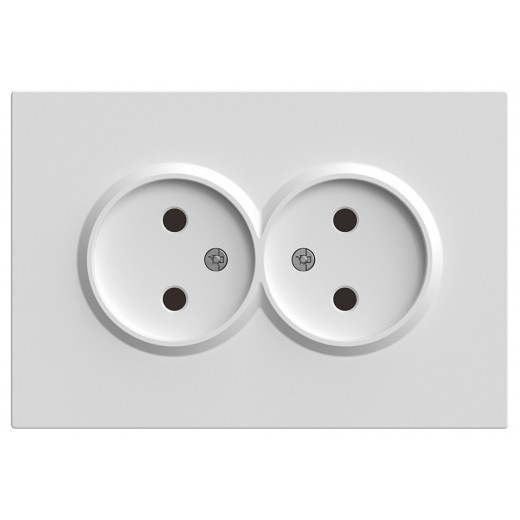 Розетка двойная без заземления и со шторкой, без рамки Stekker RST16-5116-01 49877