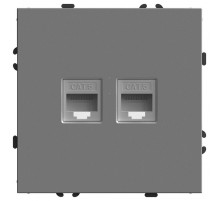 Розетка двойная Ethernet RJ-45 без рамки Stekker Эмили 49952