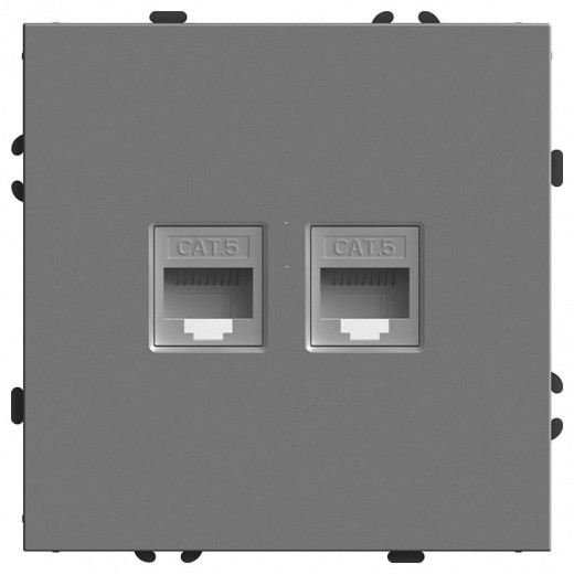 Розетка двойная Ethernet RJ-45 без рамки Stekker Эмили 49952