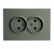 Розетка двойная без заземления, без рамки Stekker Эмили 49955