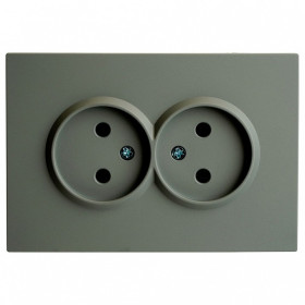 Розетка двойная без заземления, без рамки Stekker Эмили 49955