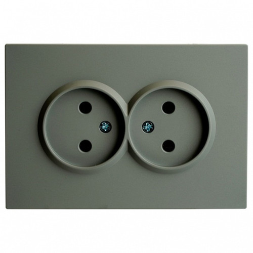 Розетка двойная без заземления, без рамки Stekker Эмили 49955