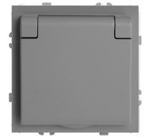 Розетка без заземления и со шторкой, без рамки с крышкой Stekker Эмили 49956