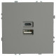 Розетка 2хUSB type A и C без рамки Stekker Эмили 49957