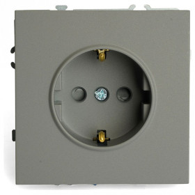 Розетка с заземлением и со шторкой, без рамки Stekker Эмили 49958