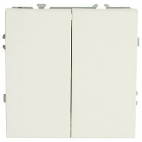 Выключатель двухклавишный без рамки Stekker Эмили 50162