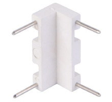 Соединитель угловой L-образный для треков накладных Favourite Unika 1006-CW-025