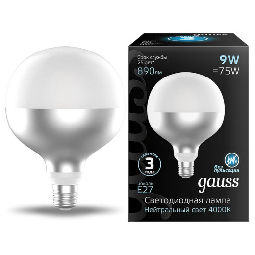Лампа светодиодная Gauss Colored E27 9Вт 4100K 1014802209