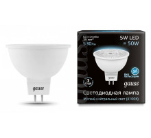 Лампа светодиодная Gauss  GU5.3 5Вт 4100K 101505205