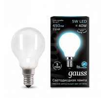 Лампа светодиодная Gauss 1052 E14 5Вт 4100K 105201205
