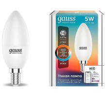 Лампа светодиодная с управлением через Wi-Fi Gauss Smart Home E14 5Вт 2700-6500K 1110112