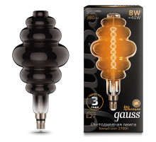 Лампа светодиодная Gauss LED Vintage Filament Flexible E27 8Вт 2700K 159802008