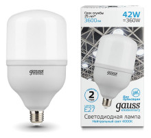 Лампа светодиодная Gauss Elementary LED T120 E27 42Вт 4000K 63224