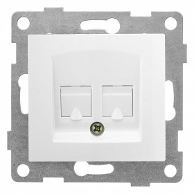Розетка двойная Ethernet RJ-45 без рамки Gusi Electric BRAVO С10К2-001