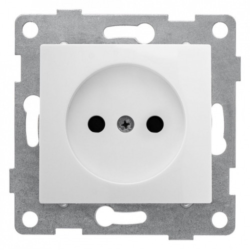 Розетка без заземления и со шторкой, без рамки Gusi Electric BRAVO С10Р2-001