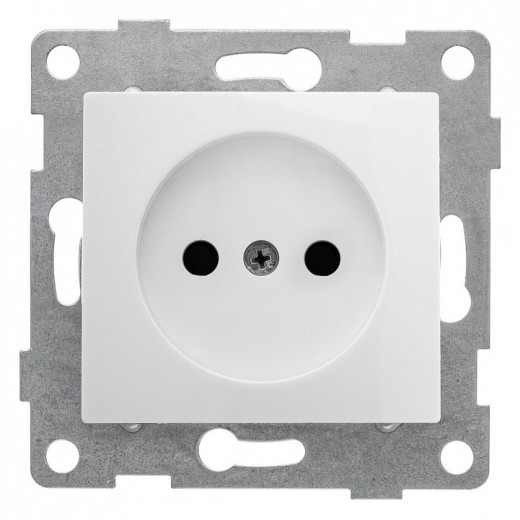 Розетка без заземления и со шторкой, без рамки Gusi Electric BRAVO С10Р2-001