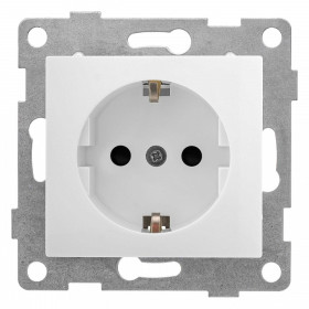 Розетка с заземлением и со шторкой, без рамки Gusi Electric BRAVO С10Р4-001