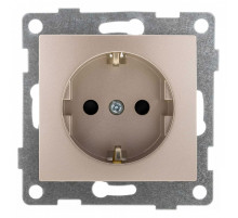 Розетка с заземлением и со шторкой, без рамки Gusi Electric BRAVO С10Р4-027