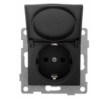 Розетка с заземлением и со шторкой, без рамки с крышкой Gusi Electric BRAVO С10Р91-010