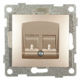 Розетка телефонная RJ-12 без рамки Gusi Electric BRAVO С10Т1-027