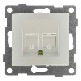 Розетка телефонная RJ-12 без рамки Gusi Electric BRAVO С10Т1-028