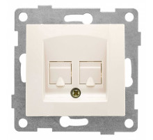 Розетка двойная телефонная RJ-12 Gusi Electric BRAVO С10Т2-003