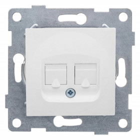 Розетка двойная Ethernet RJ-45 без рамки Gusi Electric UGRA С11К2-001