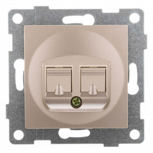 Розетка двойная Ethernet RJ-45 без рамки Gusi Electric UGRA С11К2-027