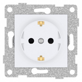 Розетка с заземлением и со шторкой, без рамки Gusi Electric UGRA С11Р4-001