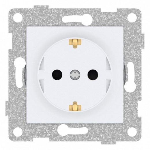 Розетка с заземлением и со шторкой, без рамки Gusi Electric UGRA С11Р4-001