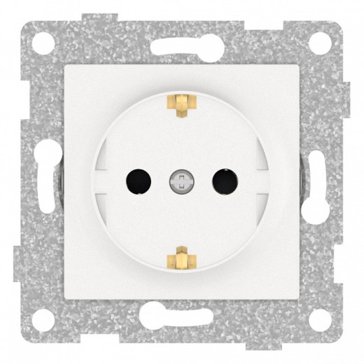 Розетка с заземлением и со шторкой, без рамки Gusi Electric UGRA С11Р4-028