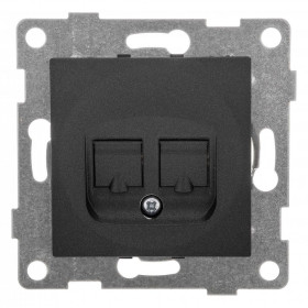 Розетка двойная телефонная RJ-12 Gusi Electric UGRA С11Т2-010