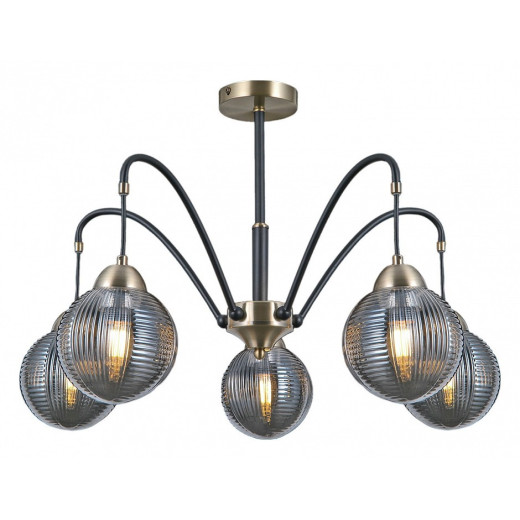 Люстра на штанге ILLUMICO  IL0433-5PSQ-79 BK AB
