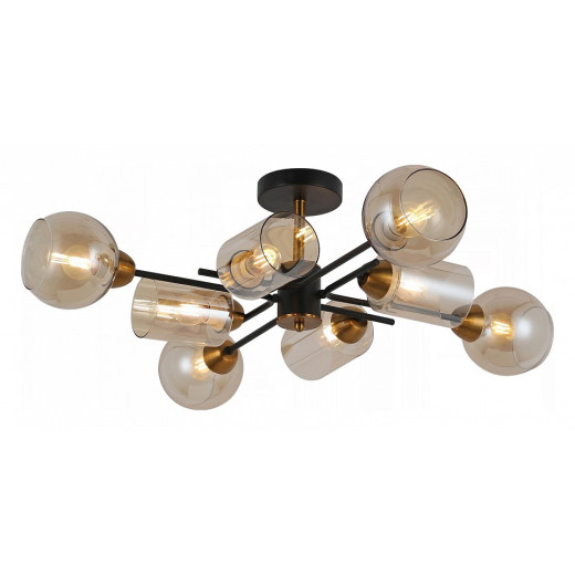 Люстра на штанге ILLUMICO  IL8243-8COU-79 BK GD