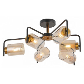 Люстра на штанге ILLUMICO  IL8248-6COU-79 BK GD