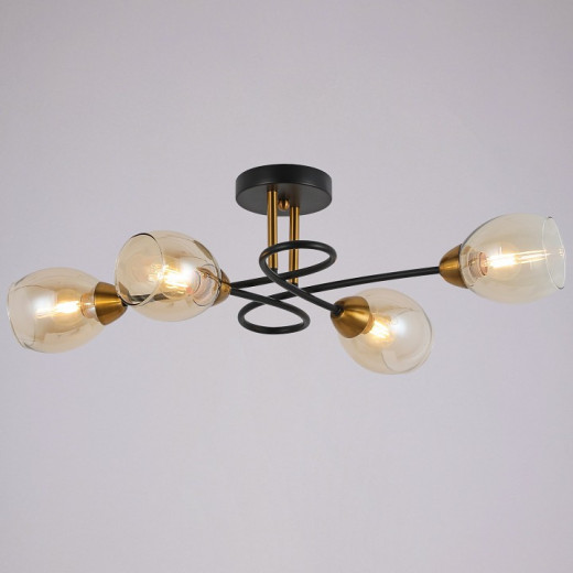 Люстра на штанге ILLUMICO Celeste IL8263-4COU-79 BK GD Celeste