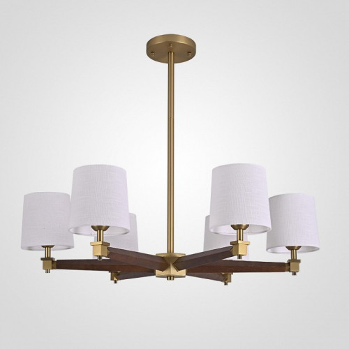 Люстра на штанге Imperiumloft Jorgenson White/Dark wood STAVRA01