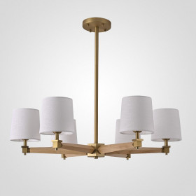 Люстра на штанге Imperiumloft Jorgenson White/Light wood STAVRA01