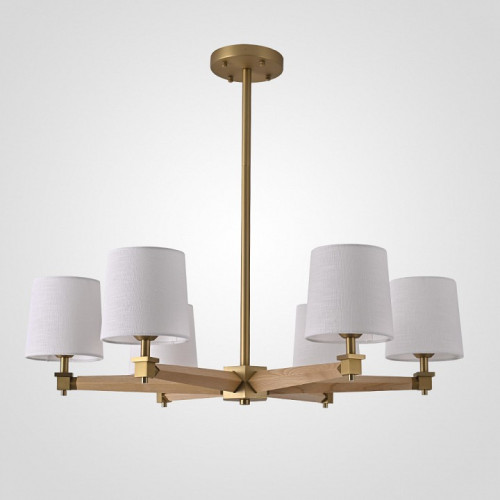 Люстра на штанге Imperiumloft Jorgenson White/Light wood STAVRA01