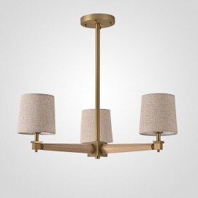 Люстра на штанге Imperiumloft Jorgenson Beige/Light wood STAVRA01