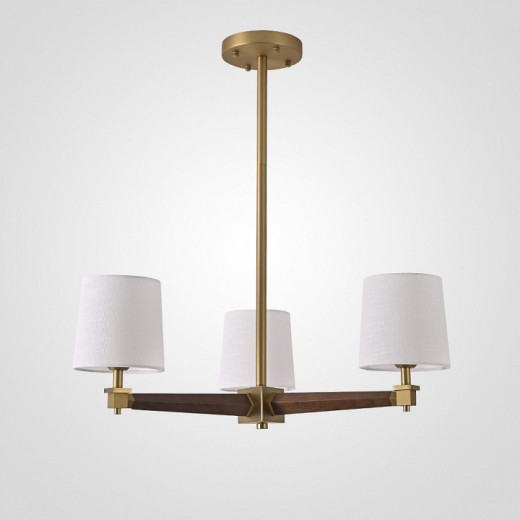 Люстра на штанге Imperiumloft Jorgenson White/Dark wood STAVRA01