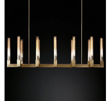 Подвесная люстра Imperiumloft Rh Canelle Linear Chandelier 12 Modern Brass 40.1549