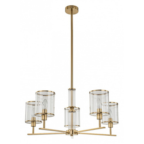 Люстра на штанге Indigo Dante 13022/5R Brass