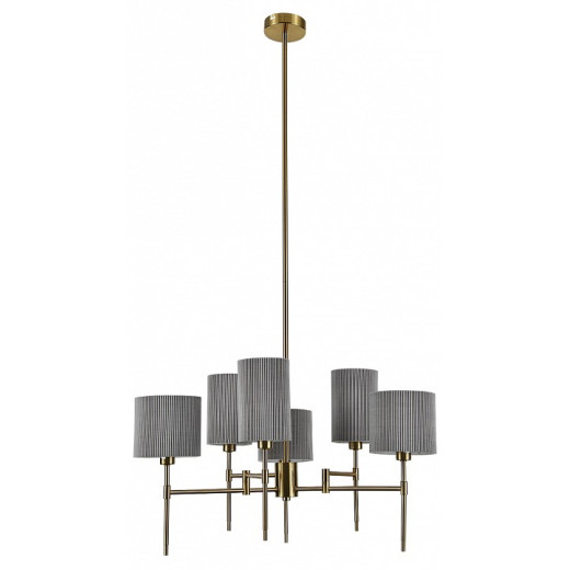 Люстра на штанге Indigo Plisse 13033/6R Brass