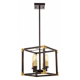 Люстра на штанге LUMINA DECO Waldorf LDP 1140-4 BK+MD