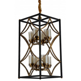 Подвесная люстра LUMINA DECO Quadrato LDP 1223-8 BK+MD