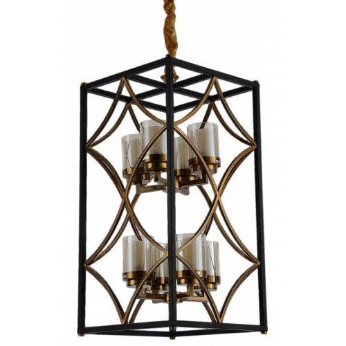 Подвесная люстра LUMINA DECO Quadrato LDP 1223-8 BK+MD