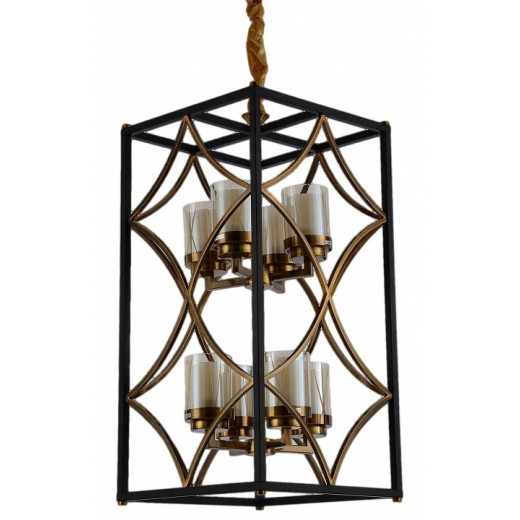 Подвесная люстра LUMINA DECO Quadrato LDP 1223-8 BK+MD